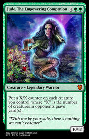 Custom Magic: The Gathering card with a female elf warrior with daggers.