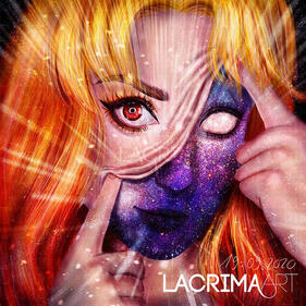 Fanart drawing of Sailor Galactica ripping off her skin.